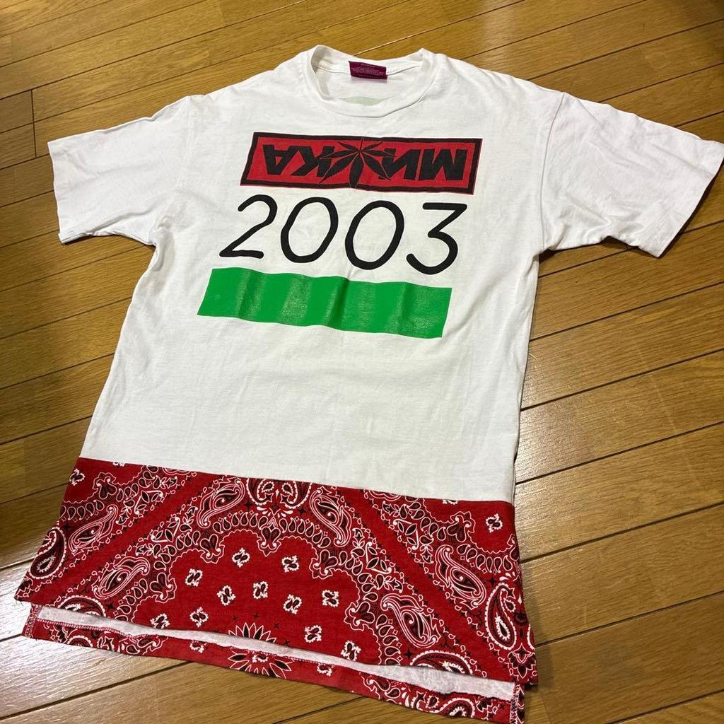 Б/у [Редкая] Футболка MISHKA MNWKA 2003 с панелями-банданами