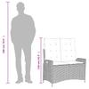 2 piece garden dining set with cushions gray poly rattan