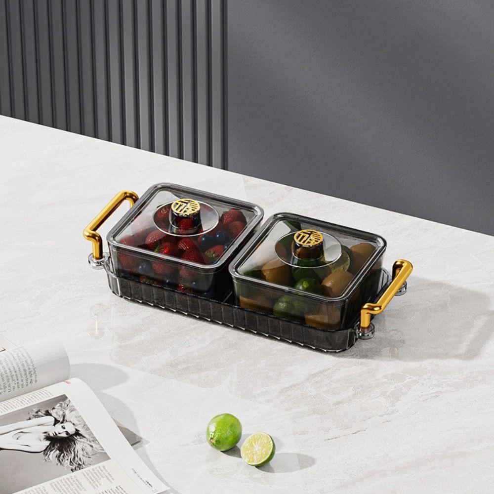 Translucent Dessert Serving Platter Waterproof Fruit Storage Tray Dried Fruit Plate  Bedroom