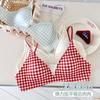 French deep V triangle cup seamless chest breathable comfortable pure desire sexy top bra cover