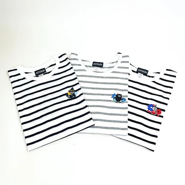 Moomin Little My Embroidered Border T-Shirt White/Black Kesacak Series