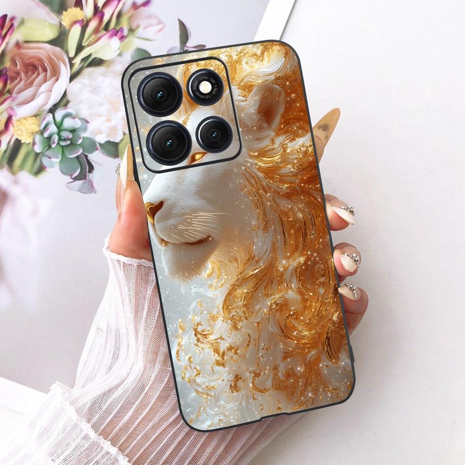 For Motorola Moto G86 Power Cool Dragon Tiger Pattern Phone Case For Moto G86 G86Power Black Silicone Soft Covers Bumpers