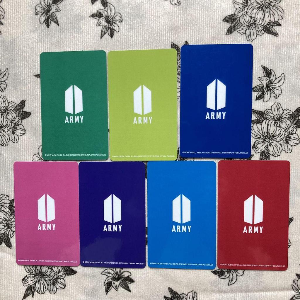 [USED] BTS FC newsletter survey bonus trading cards (7 cards)