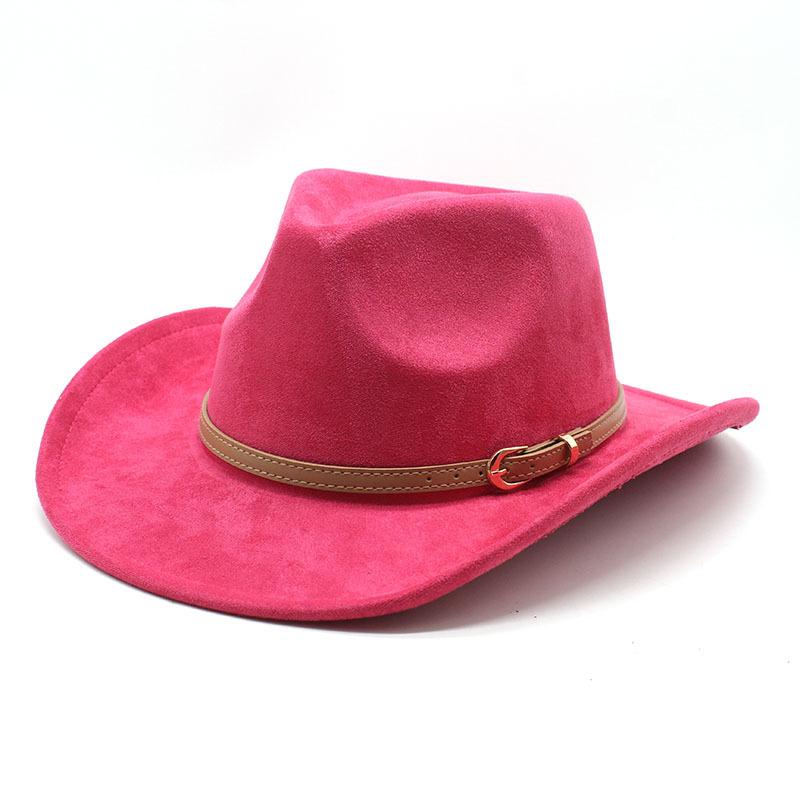 Minority Suede Hat Belt Men's Women's Couple Hat Western Cowboy Top Hat
