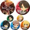 58mm Classic Anime Attack On Titan Brooch Cartoon Figure Badges for Backpack Decoration Clothes Lapel Pin Accessories Fan's Collection