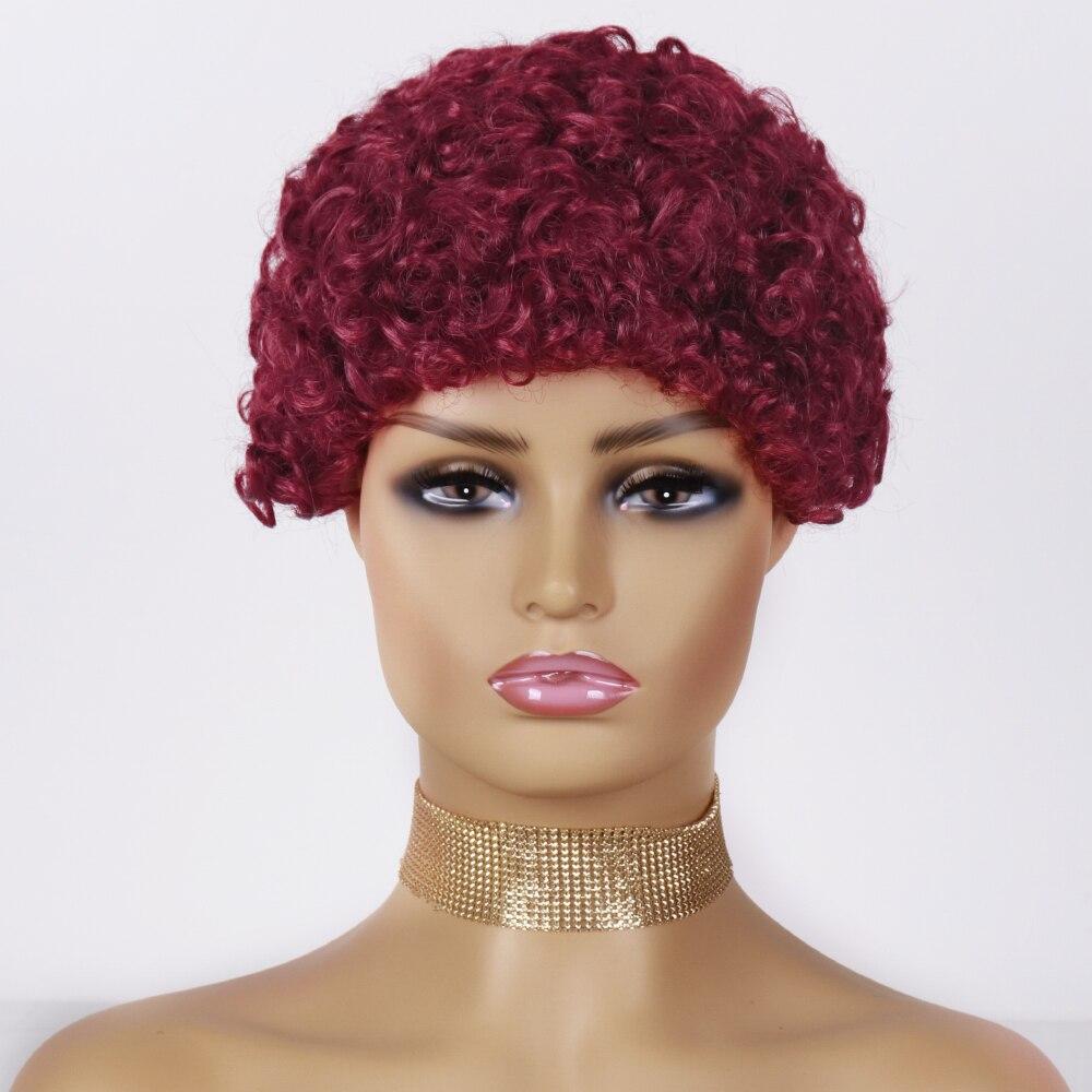 MERISIHAIR Синтетические короткие волосы, афро-кудрявые, пышные парики с челкой для черных африканских женщин, блондинок, бесклеевые парики для косплея