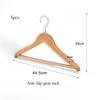 3pcs Non Slip Wide Shoulder Hanger Wooden Heavy Duty Strong Coat Hangers,Smooth Finish 360° Swivel Hook Solid Wood Hangers Shirt Suit Closet Organizer