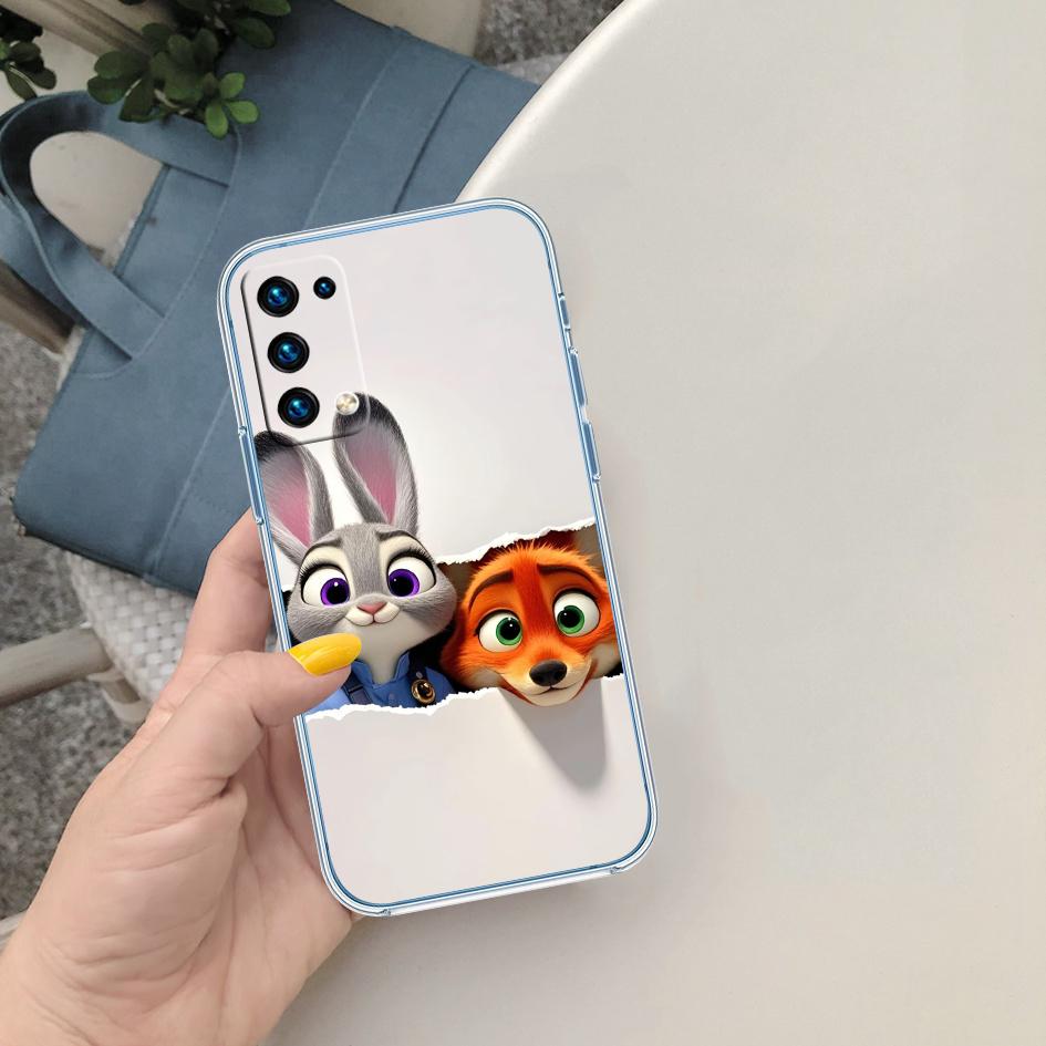 CJ105 Zootopia Disney Soft Shell Transparent Phone Case for Motorola Moto G7 G8 G9 G84 G85 G73 G24 G15 Z2 Play Power Plus
