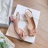 Fashion Women's Chunky Heels 2025 Summer Fashion Bow-knot Non Slip Sandals Lightweight Luxury Breathable Comfortable Buckle Strap Pumps