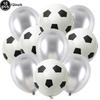 1set Soccer Balloons 12 Inch Football Balloon Green Confetti Party Latex Ballons Baby Shower Boy Soccer Birthday Party Supplies