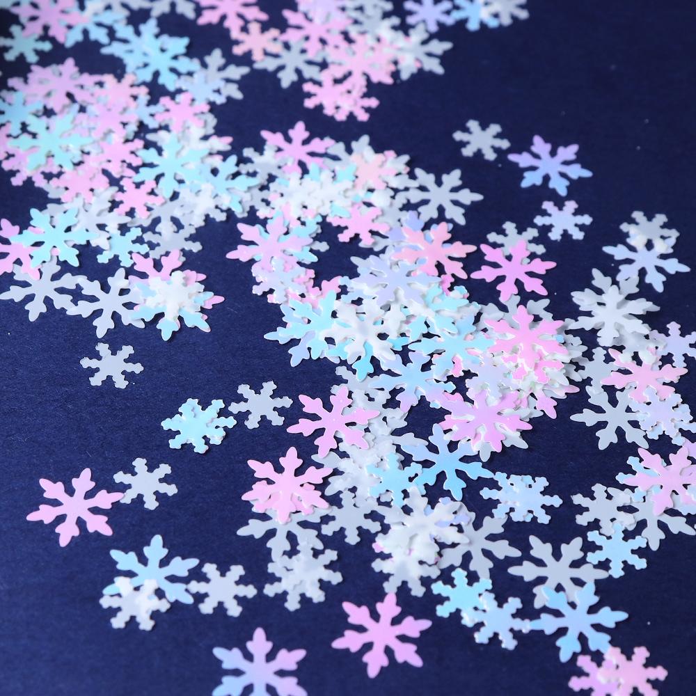 6-Grid Boxed Snowflake Nail Glitter Mixed Color Christmas Nail Art Glitter For DIY Accessories For Winter and Christmas