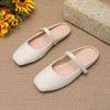 Fashion Flat Shoes for Women's Slippers Half  French Retro Suede 2025 Spring and Autumn New Plus Size Women's Shoes Slippers Women