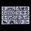 8 Style Journal Drawing Template Stencils Set Scrapbooking DIY Card Flowers