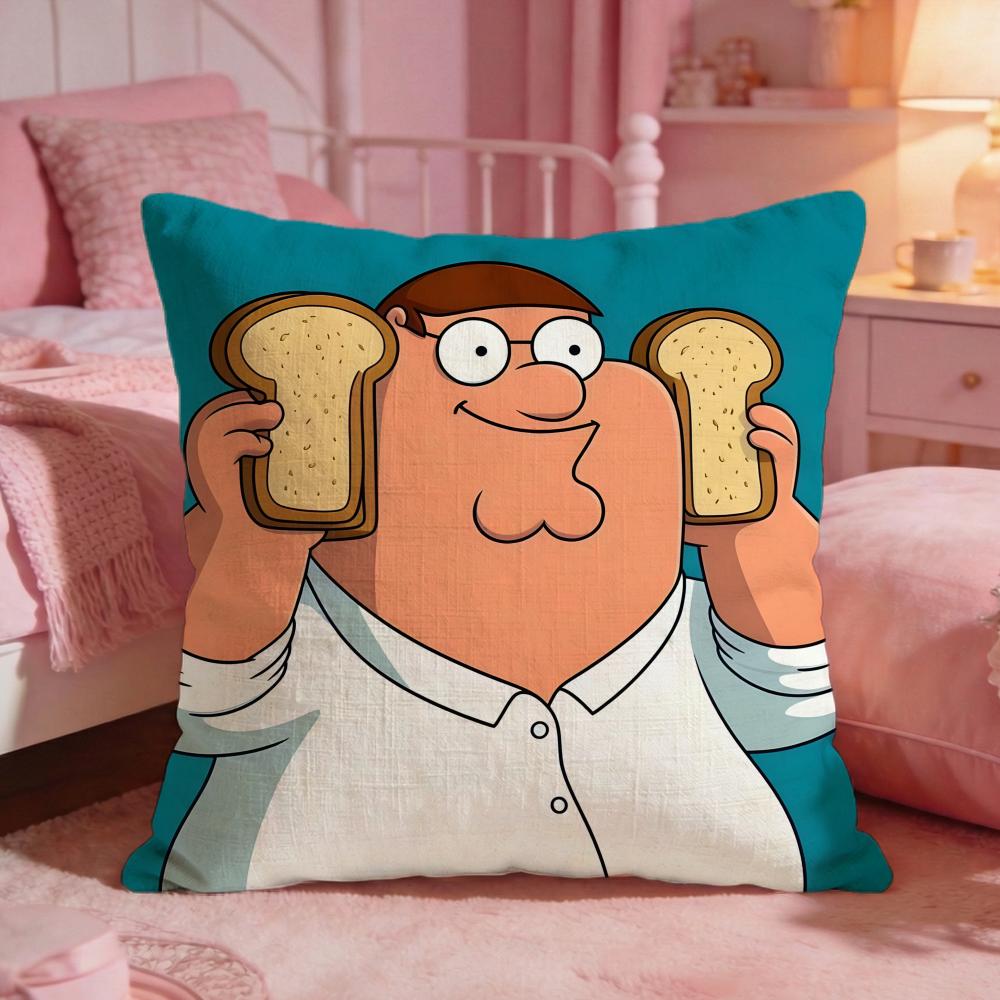 Family GGuys Funny Anime Cushion Cover Premium Comfort Reversible Pillow Cove Two In One Design For Any Room Car Interior