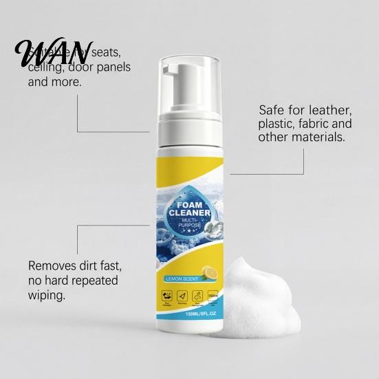 Fresh Aroma Car Cleaner Foam for Interior, Multi-Purpose Auto Leather Seat Interior Dust Remover Care Kit, Effective Stain with Scent Cabin Freshener