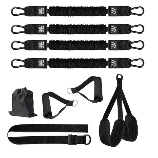 1 Set Pull-Up Assistance Band 150/225/300lbs Heavy Duty Pull-Up Assist Belt with Foot Rest Adjustable Home Gym