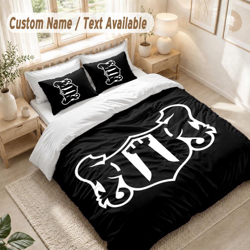 Newcastle United Bedding Set, 1 Duvet Cover & 2 Pillowcases Soft Comfortable Bedroom Home Textile Decor