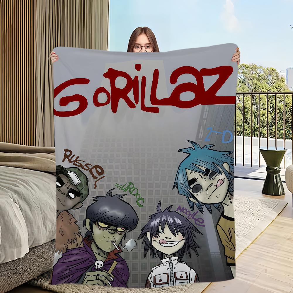 Плед Singer Rock G-Gorillaz Фланелевый теплый комфортный мягкий плюшевый плед Для Пикника Кроватей Диванов Домов И Спален