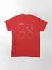 Depeche Mode members juxtaposed profile white outline red background Classic T-Shirt