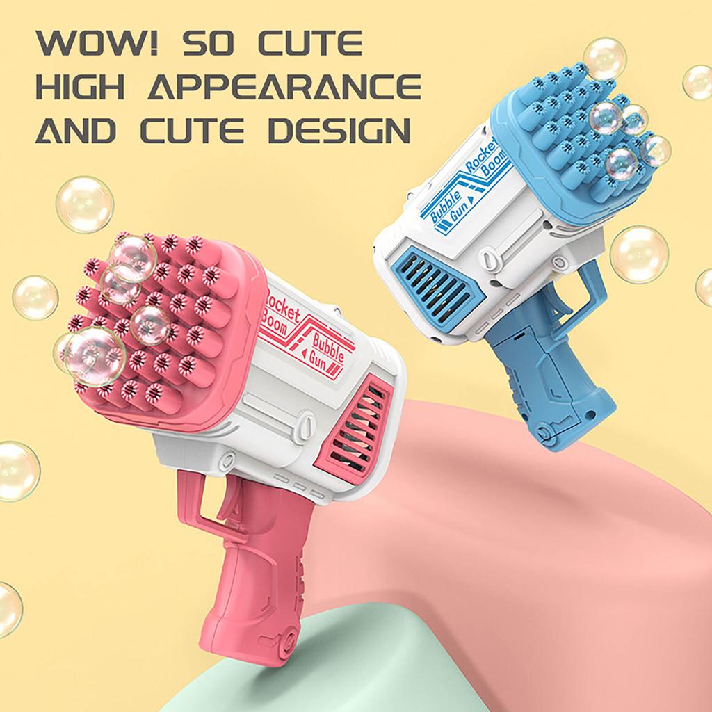 Children Electric 32-Hole  Bubble Machine Toy Boys Girls Cute Outdoor Toy