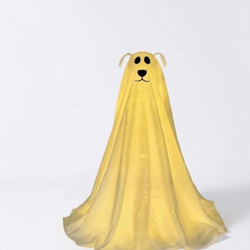 Remote Control LED Lights Freestanding Ghost Dog Halloween Decor Prop Front Porch Decoration