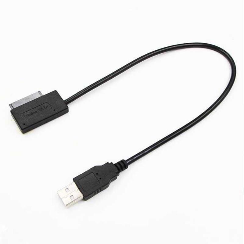 Pzzpss Кабель-переходник USB 2.0 на Mini SATA II 7+6 13Pin для ноутбука CD/DVD-ROM Slimline привода Конвертер HDD Caddy