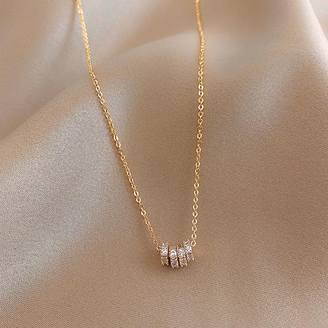 Корея продает модные ювелирные изделия 14K позолоченное простое круглое ожерелье с подвеской элегантное сексуальное женское ожерелье на ключицу