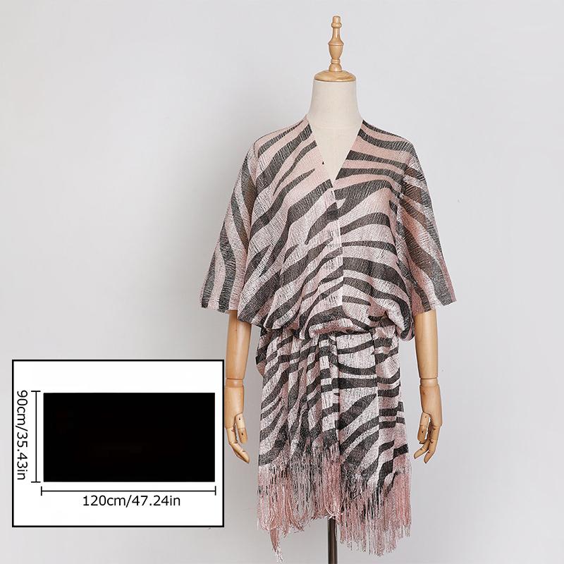 Женский кардиган с леопардовым узором для путешествий, кисточки для защиты от солнца, полиэстер, пляжная шаль с солнцезащитным кремом, летние модные аксессуары
