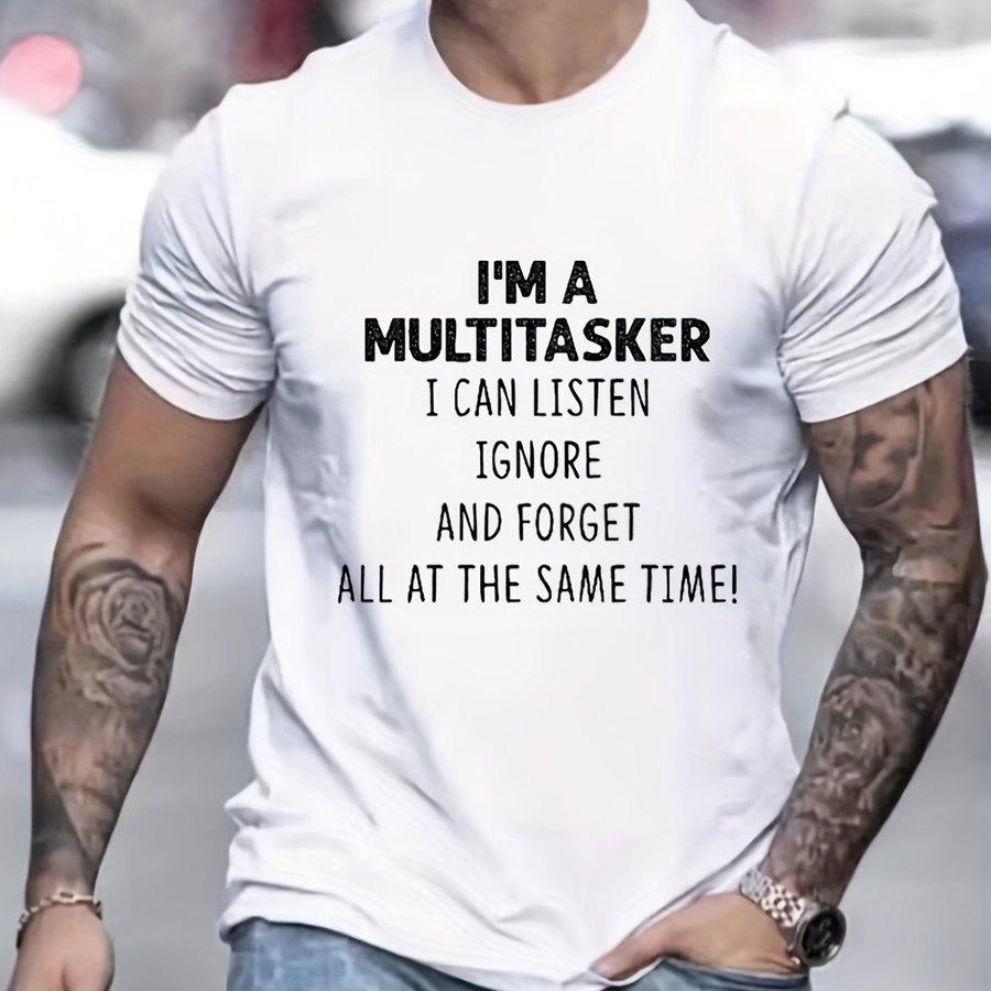 European And American Fashion Unisexs Letter Tshirt