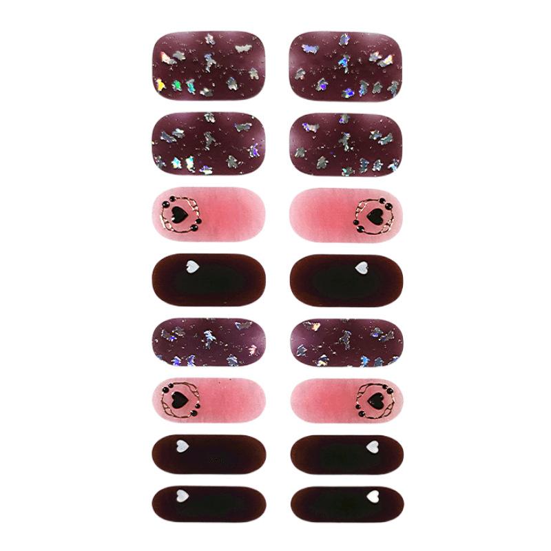ZSM 3D Gel Nail Wraps, New Viral Elegant Style Waterproof Long Lasting Nail Stickers, No Top Coat Required