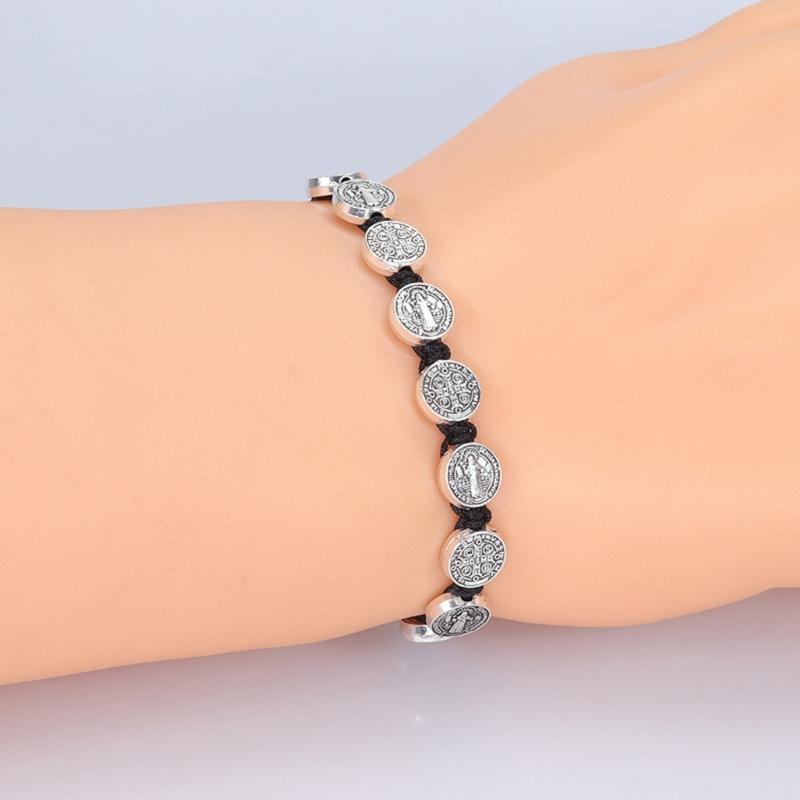 Леди Мэри/святой Бенедикт Браслет Ручной работы Плетеный Браслет из бусин Удачный Молитвенный Религиозные браслеты для мужчин и женщин