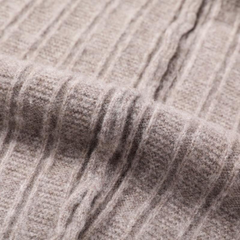 Pure Wool Men's Wool Sweater Fall and Winter Simple Casual Knit Sweater Man