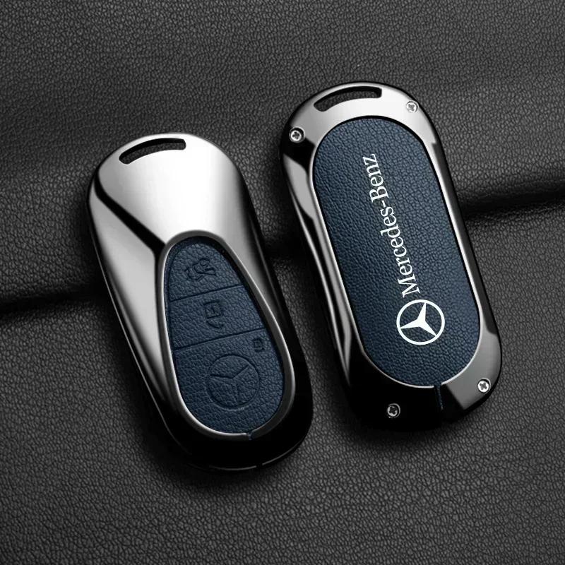 Zinc Alloy Car Key Case Cover Holder Shell For Mercedes Benz 2022 C S Class W206 W223 S350 C260 C300 S400 S450 S500 Accessories FVWXY1