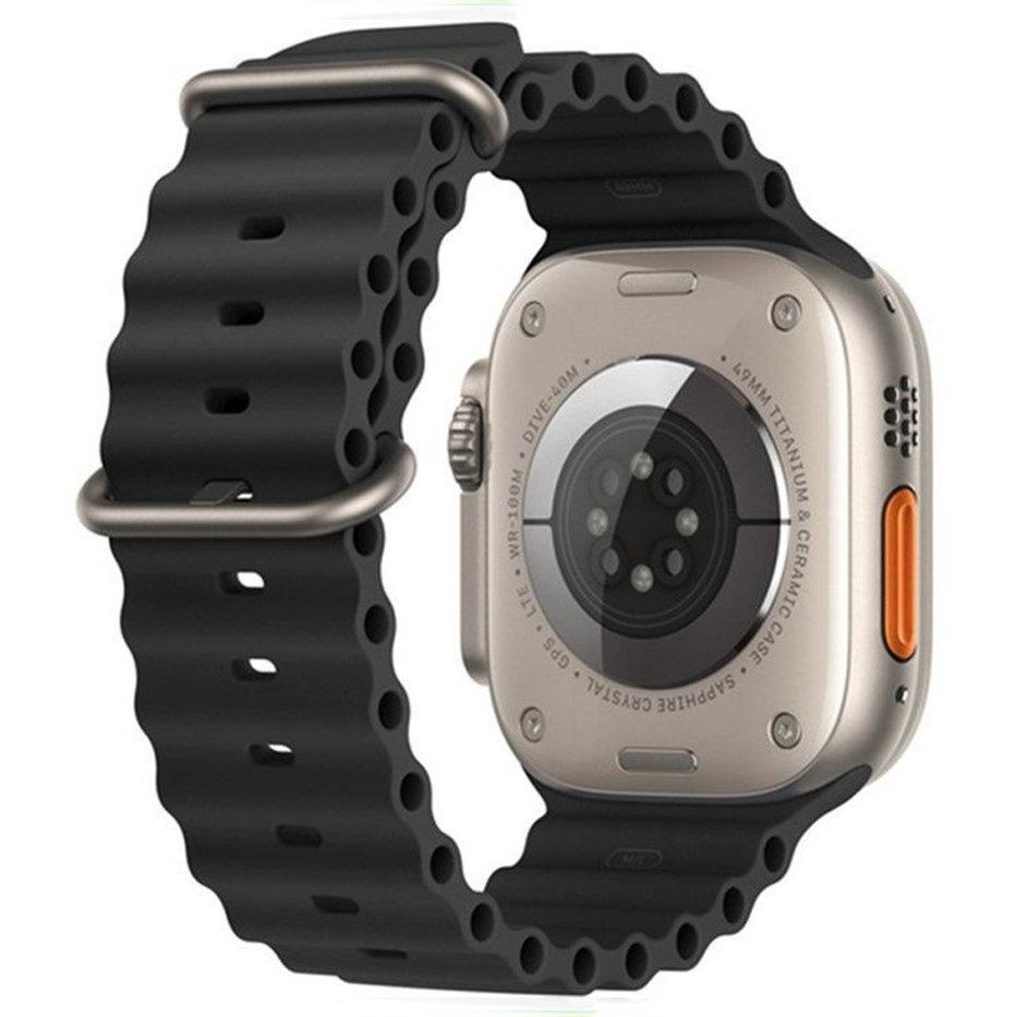 Silicone Strap for Apple Watch 1/2/3/4/5/6/7/8/9/10/11/SE 38/40/41/42mm, Black