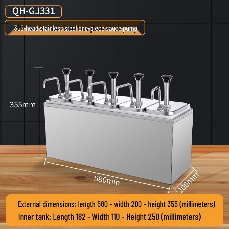 Stainless Steel Sauce Pump Dispenser for Coffee, Syrup, and Jam