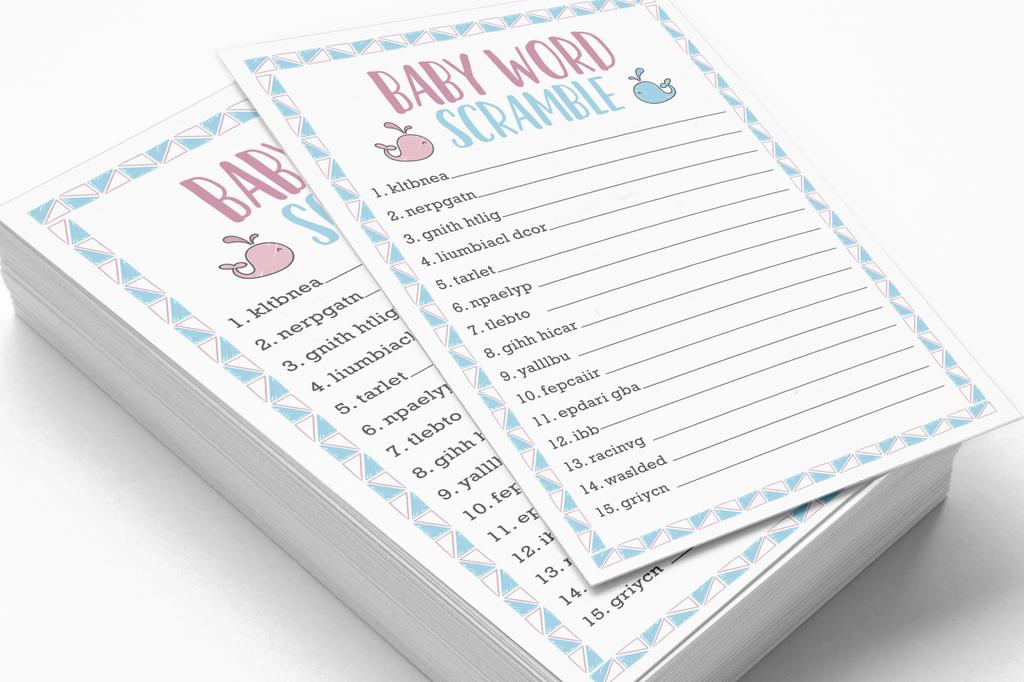 Inkdotpot 50 BabyA AlphabetA ABCA GameA Gender Reveal Baby Shower Game Ita s A Boy Ita s A Girl Party