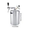 5 л Мини-кег из нержавеющей стали с краном, комплект для домашнего пивоварения и разлива крафтового пива под давлением