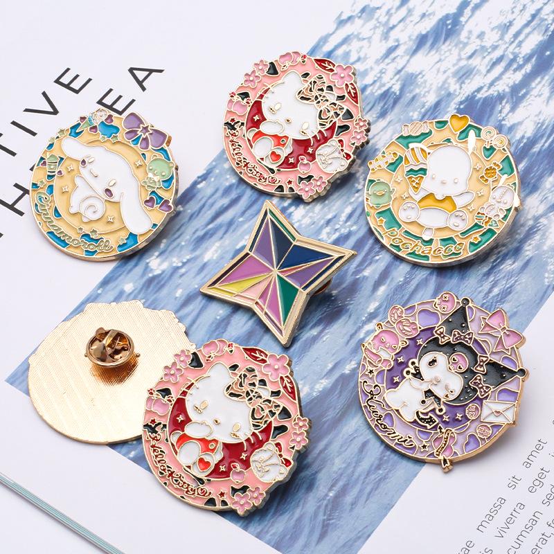 Adorable Cross-Border Cartoon Brooch for Men & Women - Trendy Metal Badge for Clothing & Bag Decoration
