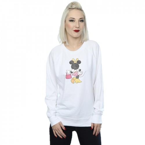Disney Womens/Ladies Minnie Mouse Back Pose Sweatshirt
