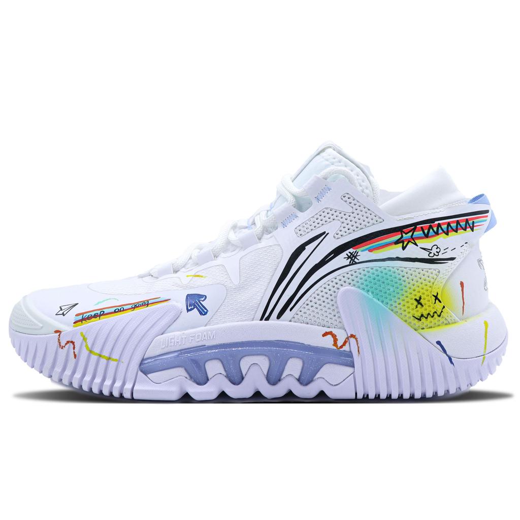 Li Ning Badfive 2 Низкая амортизация Скользкая подошва Износостойкие Покрытие Поддержка Низкий верх Баскетбольные кроссовки Мужские ABFT029-1(Team147-)
