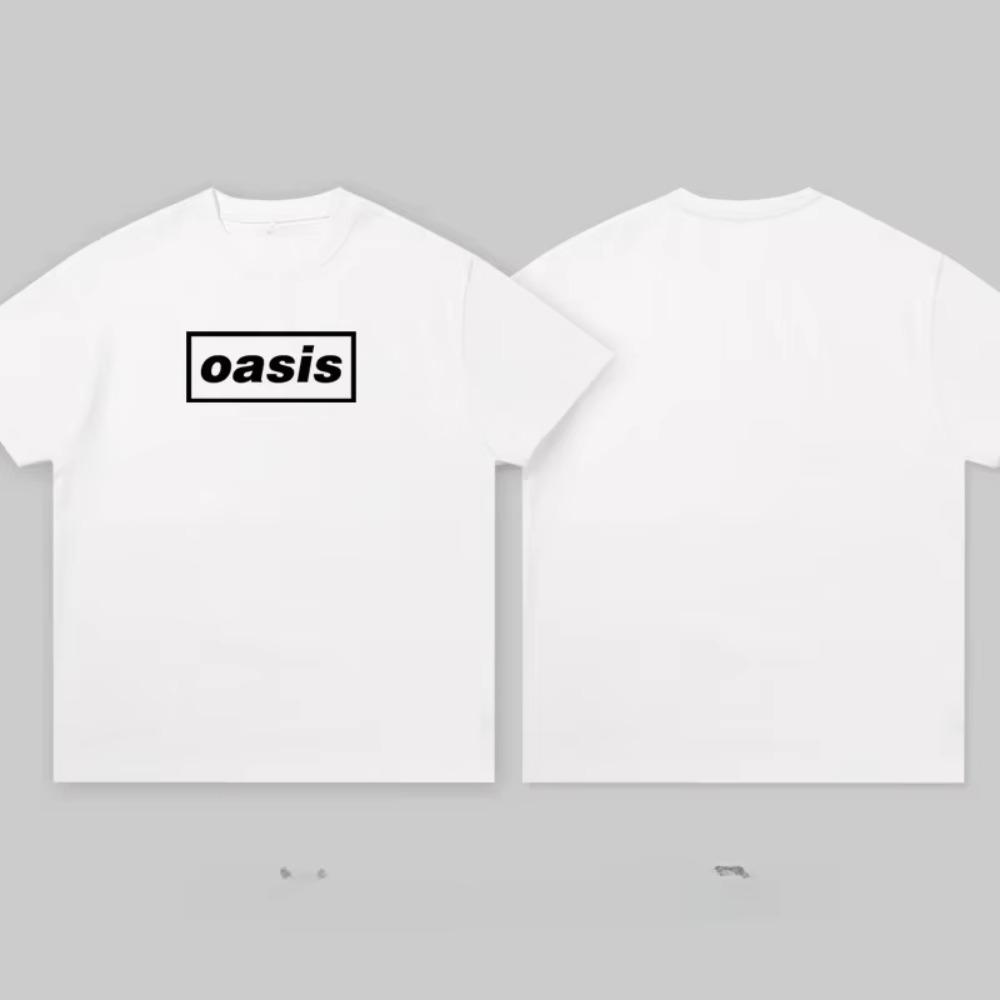 Классическая ностальгическая футболка Oasis Band Rock Cool Retro мужская из чистого хлопка с персонализацией, свободная, повседневная, универсальная, парный стиль
