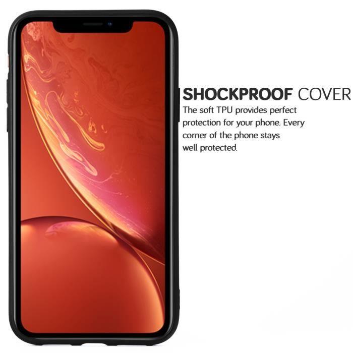 Protection for iPhone XR Slim Flexible Silicone Case Cover Black