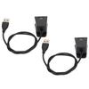 2Pcs Smartwatch Charger USB Charging Cable Cord Charger Dock Adapter for Fitbit Charge 2