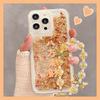 Bafang Laicai Bracelet Is Suitable for Apple 16pro New Year Mobile Phone Case 15 Transparent Quicksand 14 Full Cover Anti-fall 13/12