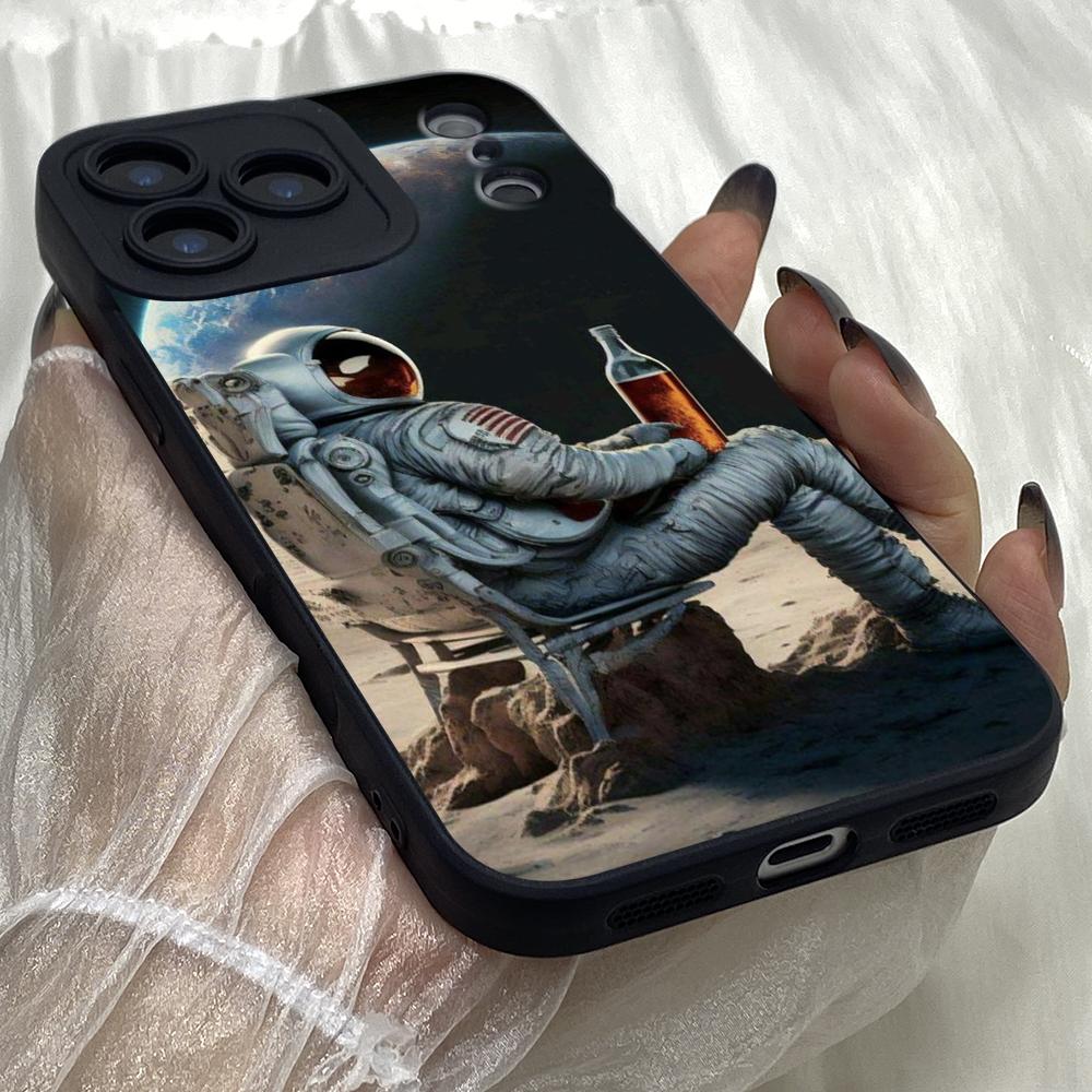 M278 Astronaut design Angel Eyes Soft Phone Cases for iPhone Samsung Galaxy Xiaomi Rdemi Huawei Honor Infinix Realme OPPO Vivo All Model TPU Case