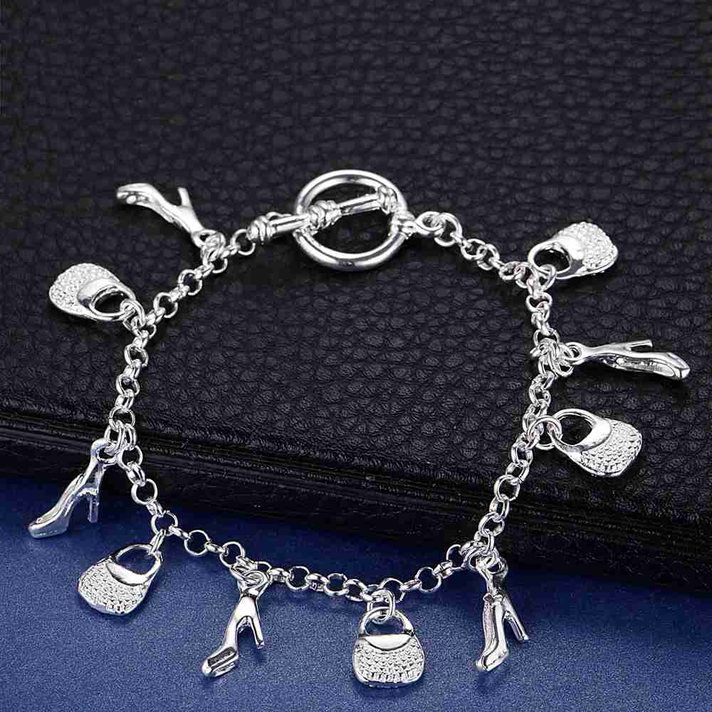 925 Silver Bracelet Heart High Quality Romance Chain For Woman Men Fashion Engagement Party Wedding Jewelry Gift