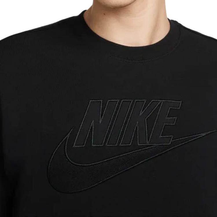 Nike Толстовки Мужские Черные С Круглым Вырезом Умеренные Обычные DQ4584-010