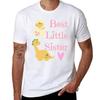 Best Little Sister Cute Dinosaur Design Tshirt Athletic Fit Sports Short Sleeve Top