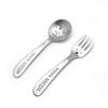 Winker Stainless Steel Toddler Teaspoon + Tea Fork Set, Mixed Colors, 1 Set