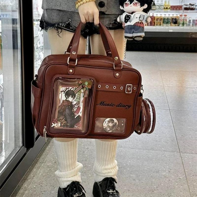 Новая Мода Женская Сумка-Кукла Y2K Ita Bag Большой Вместимости Сумка на Плечо для Школьной Формы JK Сумка-Клатч в Стиле Преппи Рюкзак Ulzzang